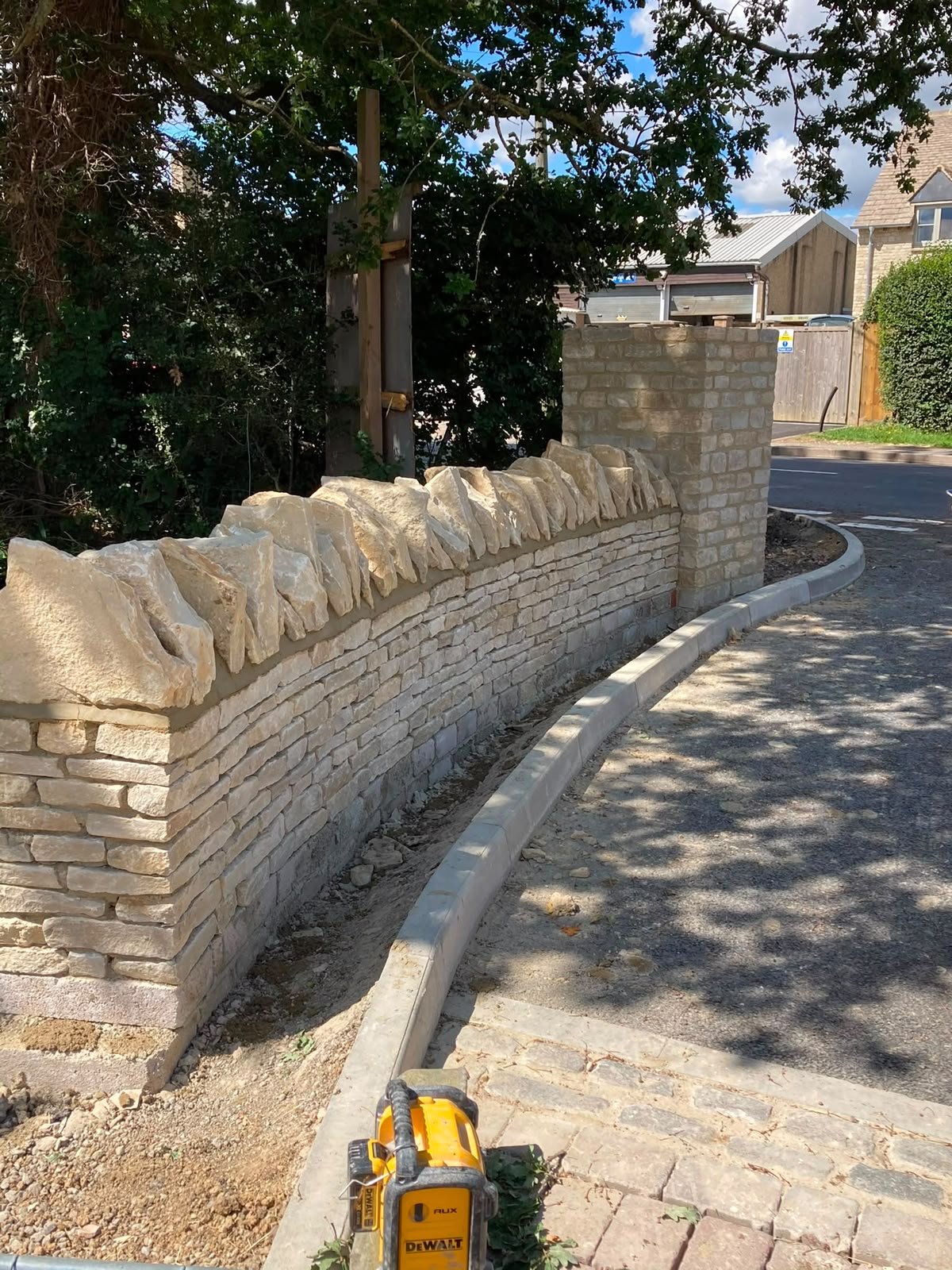 Foundation stonework underway by DR Smith Building stone masons.